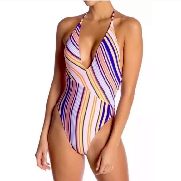 The Bikini Lab Other - The Bikini Lab Beach Striped One Piece Swimsuit